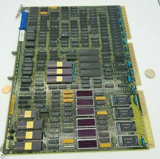 Vintage Circuit Board With 7 Ceramic Gold Cap Ic Chips.  Scrap Gold Recovery