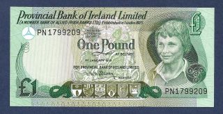 [an] Northern Ireland 1 Pound 1979 Provincial Bank P247b Unc