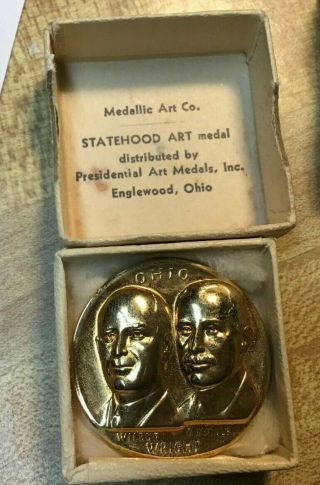 Medallic Art Co.  Orville Wilbur Wright Brothers Ohio State Seal Medal
