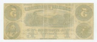 1860 $5 The Bank of Whitfield in Dalton,  GEORGIA Note w/ TRAIN 2