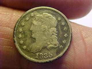 1835 Caped Bust Half Dime Fine With A Few Old Scratches Still Type Coin