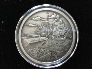 2015 Finding Silverbug Island 1 Oz.  999 Silver Coin Antique Proof,  2000 Mintage