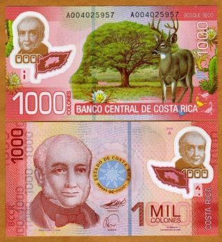 Costa Rica,  1000 Colones 2009 (2011),  P - 274,  First Polymer Unc