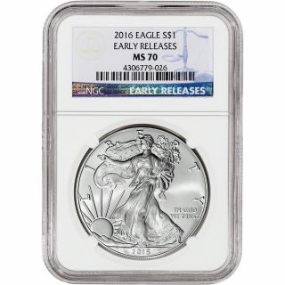 2016 American Silver Eagle - Ngc Ms70 - Early Releases