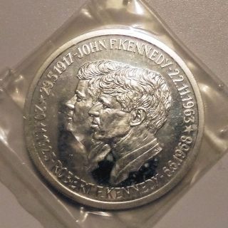 Silver Medal Paris France John F.  & Robert F.  Kennedy & Us Eagle 1960s