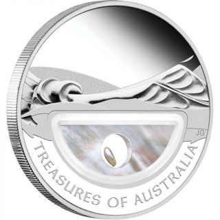 Australia 2011 $1 Treasures Of Australia - Pearls 1 Oz Silver Proof Locket Coin