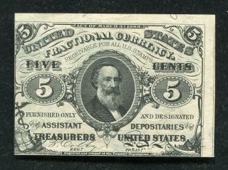Fr.  1238 5 Five Cents Third Issue Fractional Currency Note Uncirculated