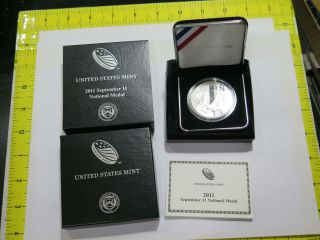 2011 W September 11 National Medal Proof 1 Oz Silver Commem ✮u.  S.  Issue✮