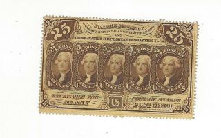 Civil War Era Twenty Five Cent Postage Currency Perforated