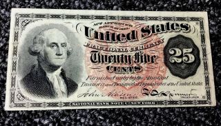 1863 Fractional Currency 25 Cent Washington Large Red Seal,  Fr - 1302,  Crisp Unc.