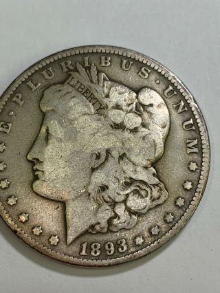 1893 Cc Morgan Silver Dollar Key Date Last Year Carson City