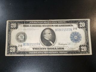 1914 $20 Twenty Dollars Federal Reserve Note