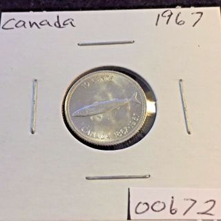 1967 Silver Canada Dime Gem Bu Canadian Centennial High End Specimen 672