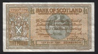 1 Pound From Scotland 1940