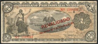 1914 Mexico 1 Peso Note.