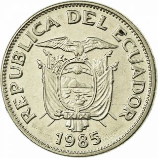 [ 724913] Coin,  Ecuador,  50 Centavos,  Cincuenta,  1985,  Ef,  Nickel Clad Steel