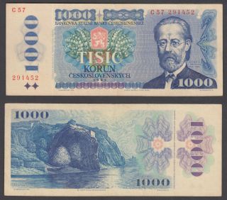 Czechoslovakia 1000 Korun 1985 (vf, ) Banknote P - 98