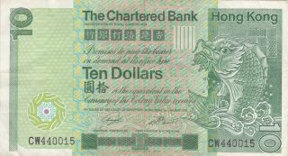 10 Dollars Very Fine - Fine Banknote From British Hong Kong 1981 Pick - 77b