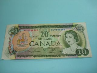 1969 - Canada $20 Bill - Canadian Twenty Dollar Note - Wj9348286