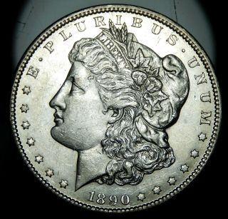 1890 Cc Carson City Morgan Silver Dollar - Au