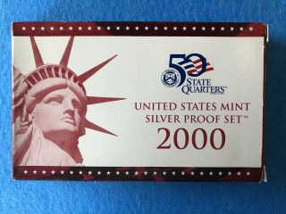 2000 United States Us Silver Proof Coin Set With San Francisco