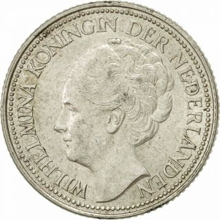 [ 420574] Coin,  Netherlands,  Wilhelmina I,  25 Cents,  1940,  Au (50 - 53),  Silver