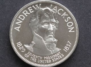 1970 Franklin Presidential Treasury Andrew Jackson Silver Medal D8427