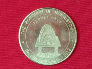 1962 Borough Of Norristown Pa.  Sesquicentennial (150th) 50 Cent Token