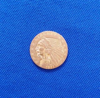 1911 - Us $2.  50 Gold Indian Coin L4824