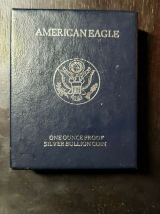 1996 - P American Eagle Proof Silver Dollar With Box/coa - Us Coins