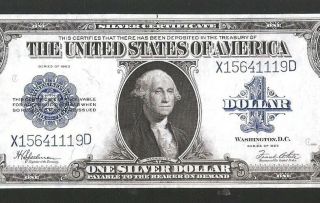 Gorgeous Silver Certificate Horseblanket 1923 $1 Large Currency Note