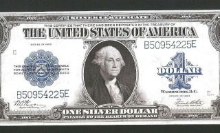 Gorgeous Woods/white Silver Certificate Horseblanket 1923 $1 Large Note