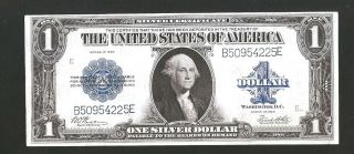GORGEOUS WOODS/WHITE SILVER CERTIFICATE HORSEBLANKET 1923 $1 LARGE NOTE 2