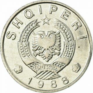 [ 704821] Coin,  Albania,  5 Qindarka,  1988,  Ef,  Aluminum,  Km:71
