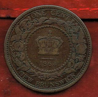 Brunswick 1864 One Cent.  Queen Victoria