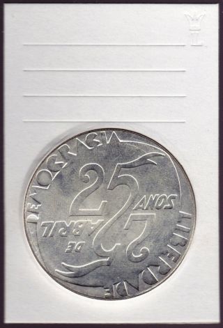 Portugal 1000 Escudos 1999.  Revolution Of April 25.  Unc Silver Coin.