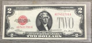 Series 1928 $2 Two Dollar Legal Tender Note Fr - 1501 Ba7