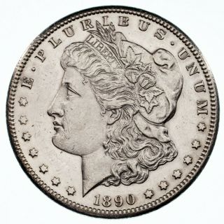 1890 - Cc $1 Silver Morgan Dollar In Au,  No Wear,  Old Cleaning