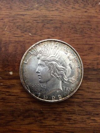 1922 - D Peace Dollar Silver Bu,