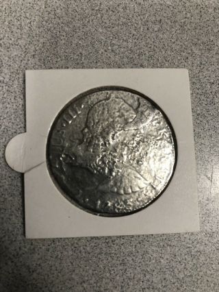 1784 Mexico Silver Reale From El Cazador Shipwreck Recovery Coin