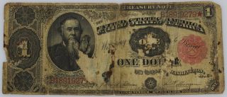 $1.  00 Treasury Note Payable In Coin Series 1891