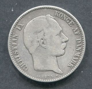 1875 Denmark 2 Kroner F