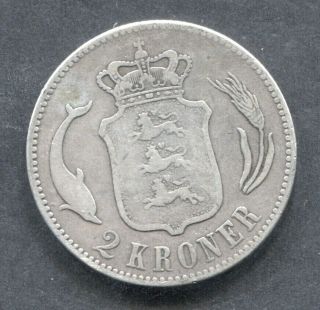 1875 Denmark 2 Kroner F 2