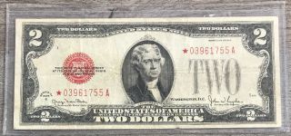 Series 1928 G $2 Two Dollar Legal Tender Star Note Fr - 1508 Ba29
