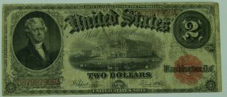 1917 $2 Currency Two Dollar Red Seal Us Large Note Speelman White Horseblanket