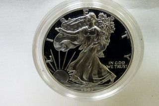 1997 Proof 1oz.  999 Fine American Silver Eagle W/ Box And I - 6086