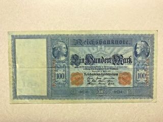 1910 German 100 Mark Reichsbanknote F,  16105
