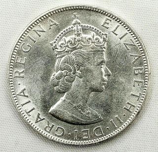 1964 Bermuda 1 Crown - World Silver Coin 22.  5 Gram