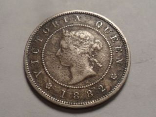 1882 (h) Jamaica Copper - Nickel Farthing - Low Mintage 384,  000