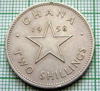 Ghana 1958 2 Shillings,  Kwame Nkrumah